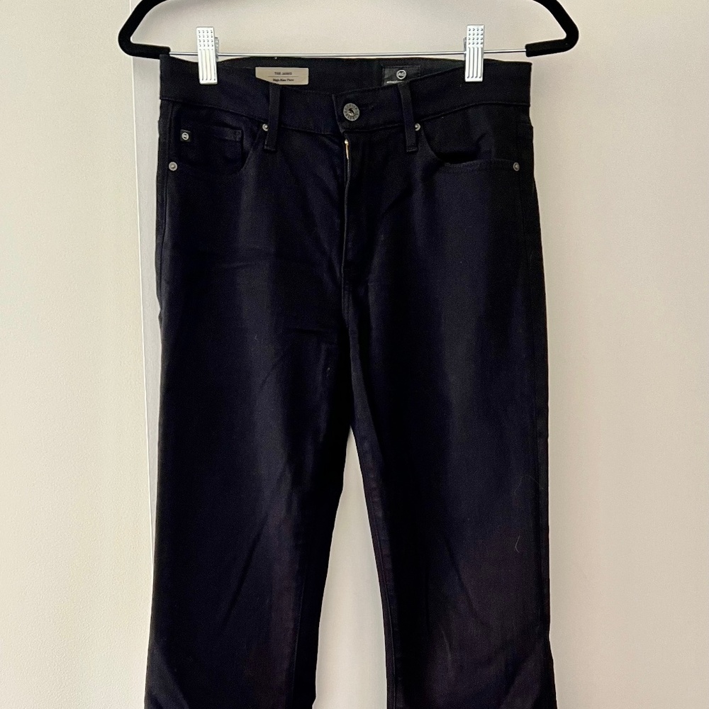 AG: The Janis High-Rise Flare Black Jeans